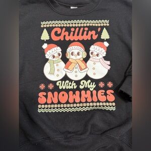 Gildan Black Festive Graphic Sweatshirt. Size XS